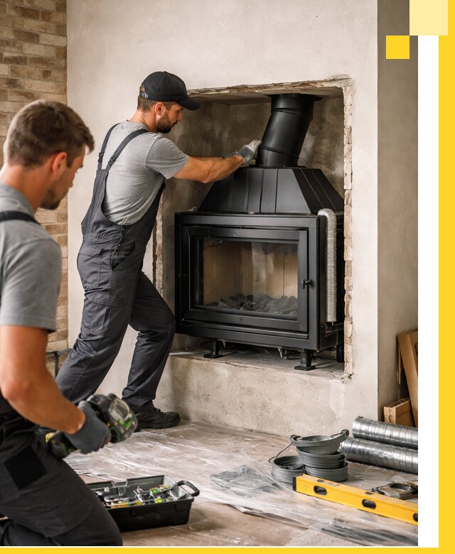 Установка каминных топок в Керчи: монтаж, подключение
