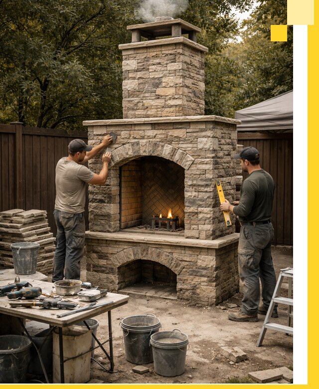 Проектирование и установка уличных каминов в Керчи