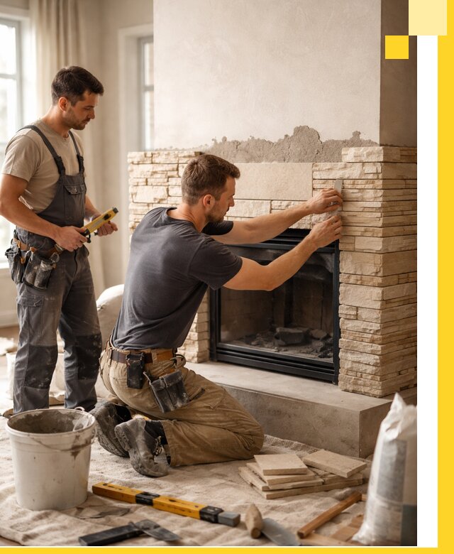 Установка и монтаж каминов для загородного дома в Керчи