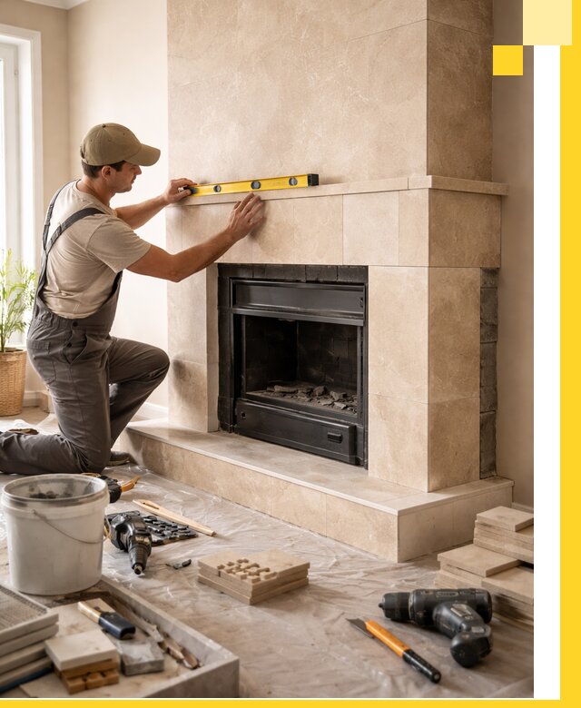 Установка и монтаж каминов в частном доме под ключ в Керчи