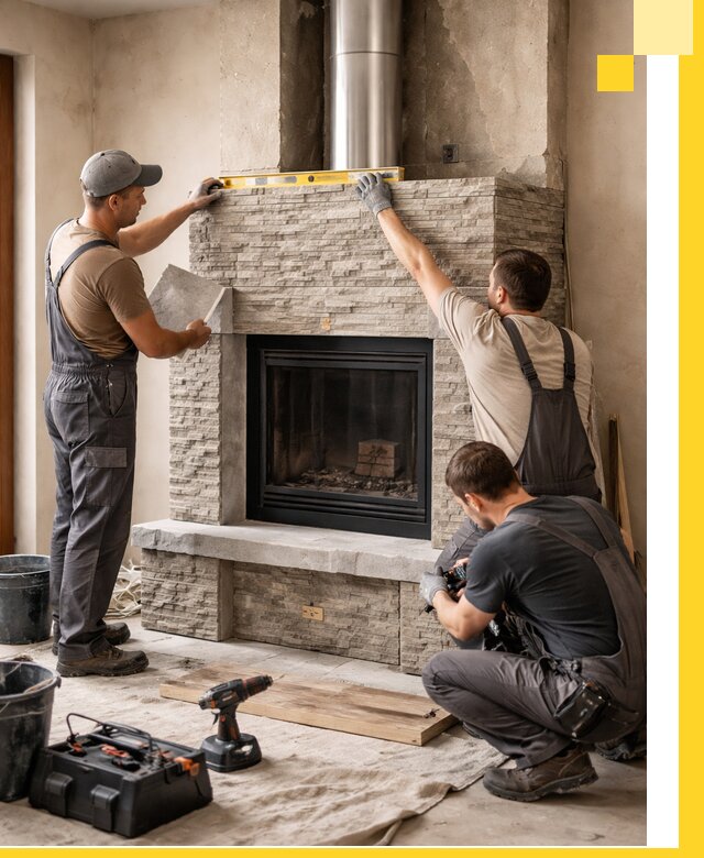 Профессиональный монтаж каминов под ключ в Керчи для дома