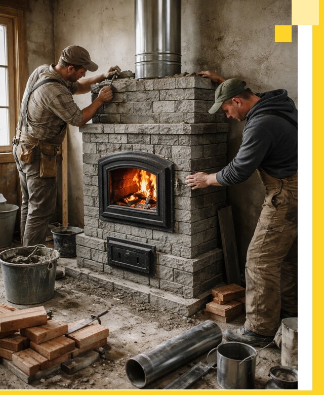 Производство, поставка и монтаж дровяных печей в Керчи