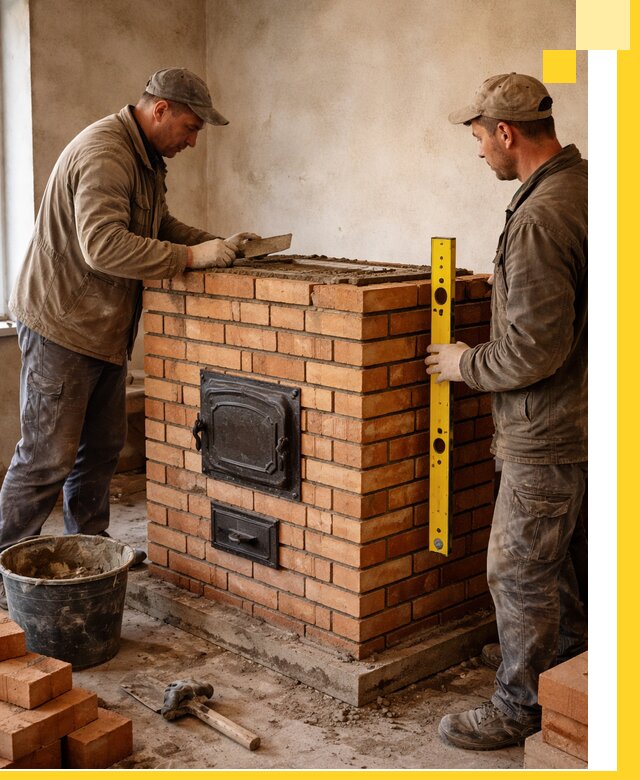 Отопительные печи под ключ в Керчи, установка и сборка