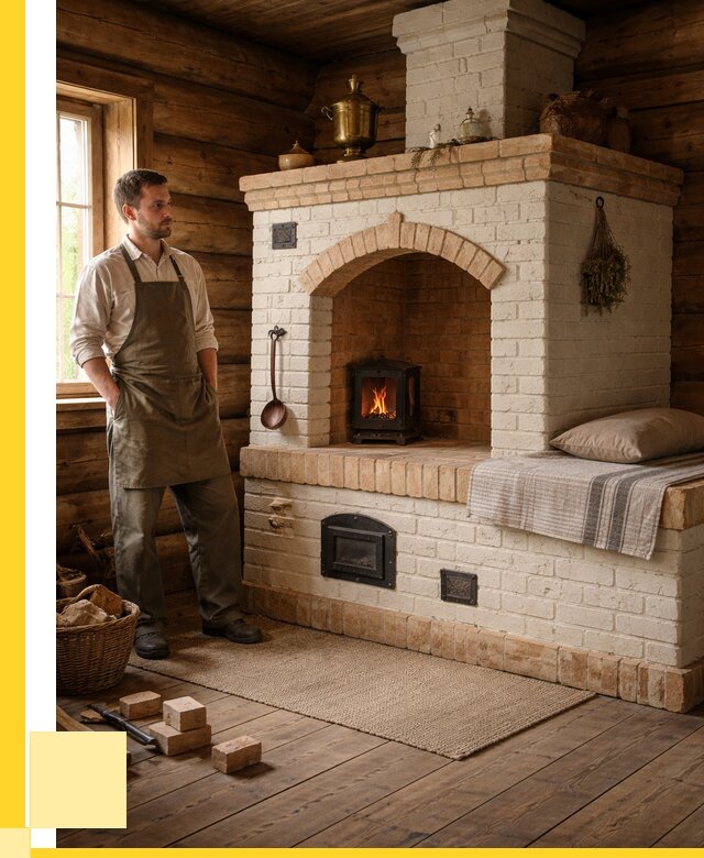 Русские печи с лежанкой под ключ в Керчи от 153180 р. ЭриданКрч