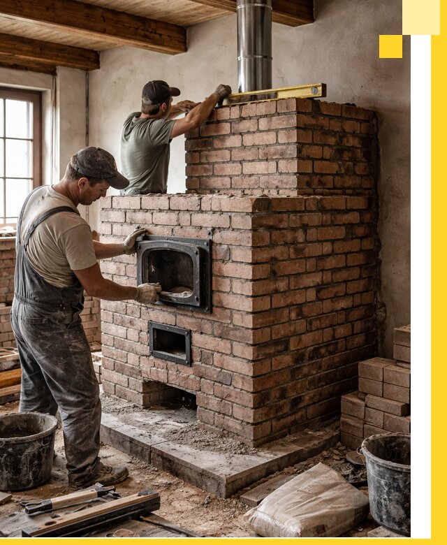 Печи для загородного дома под ключ в Керчи — монтаж и сервис