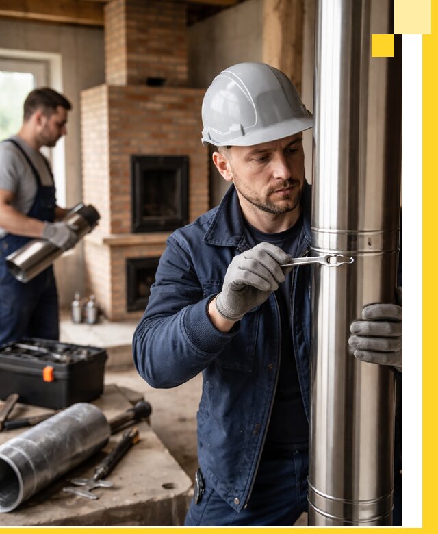 Профессиональный монтаж дымоходов для печей в Керчи