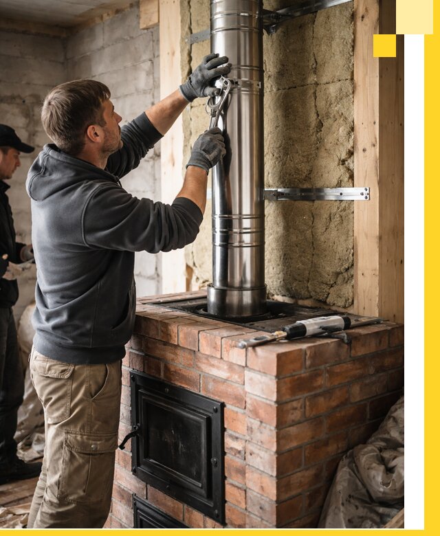 Изготовление и монтаж печей и дымоходов под ключ в Керчи