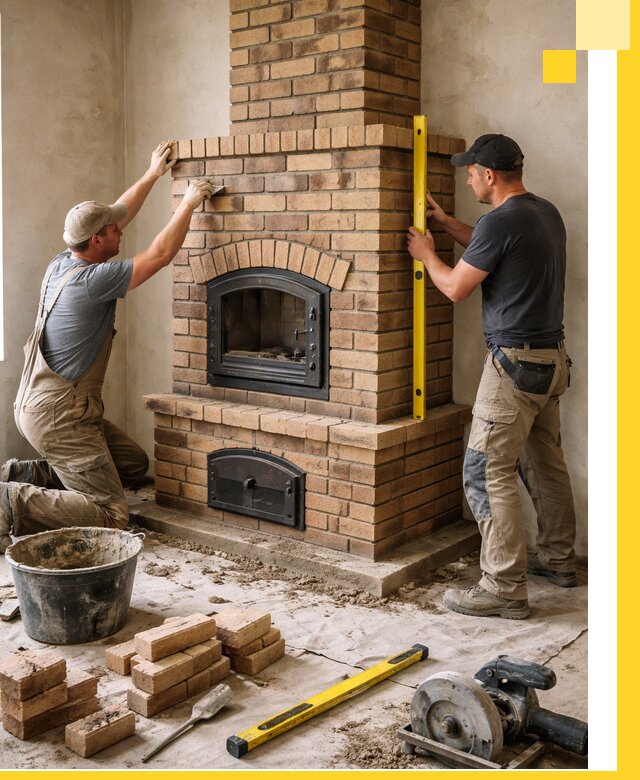 Продажа и установка печей и каминов для дома под ключ в Керчи