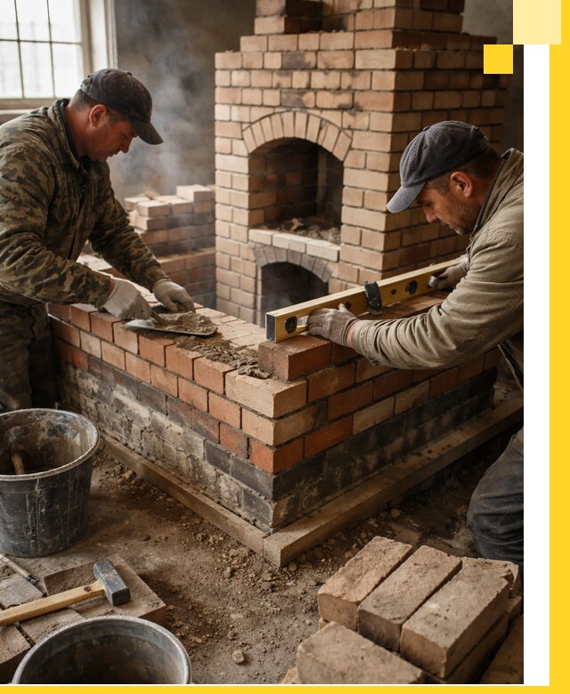 Изготовление и монтаж печей и каминов из кирпича в Керчи