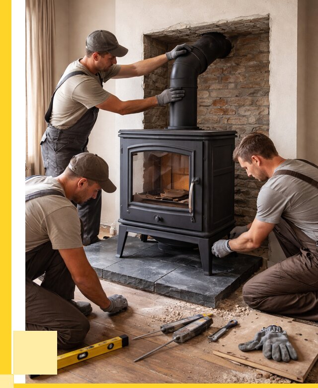 Монтаж печи камина в частном доме в Керчи от 25530 р. | ЭриданКрч