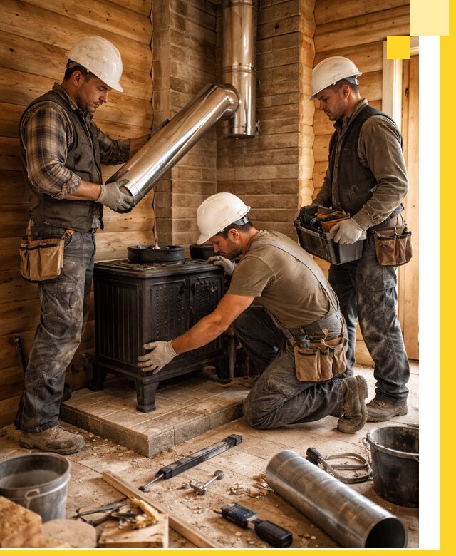 Профессиональный монтаж банных печей и дымоходов в Керчи