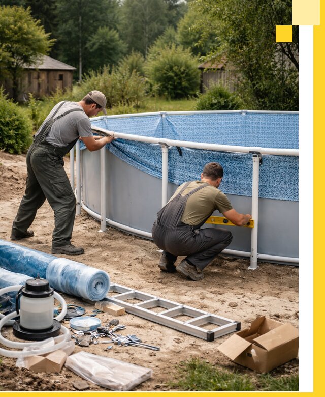 Установка и монтаж каркасных бассейнов в Керчи под ключ