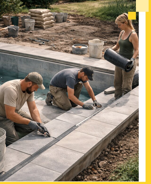 Строительство и монтаж уличных бассейнов под ключ в Керчи