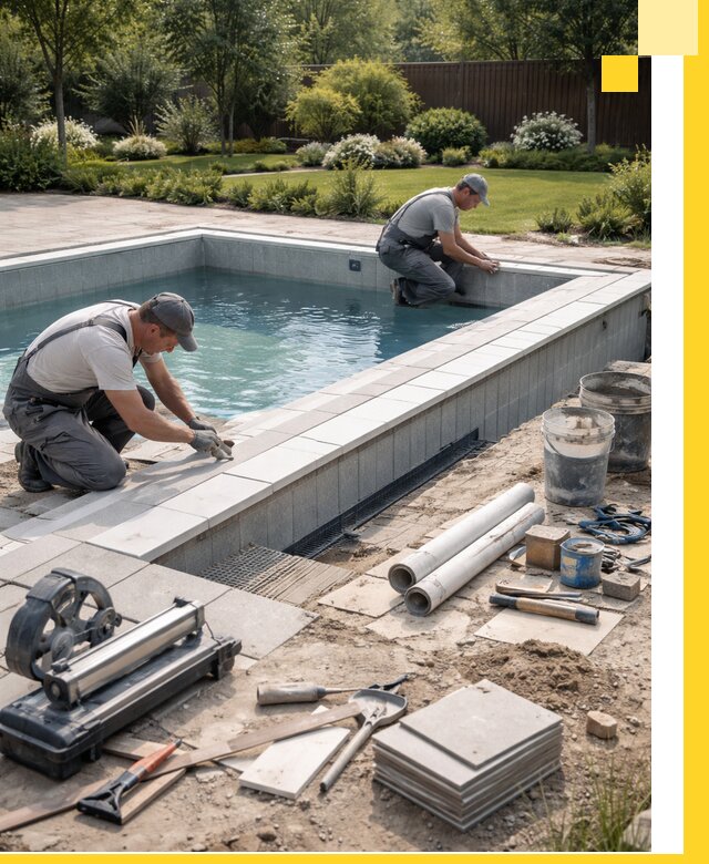 Строительство открытых бассейнов под ключ в Керчи профессионально