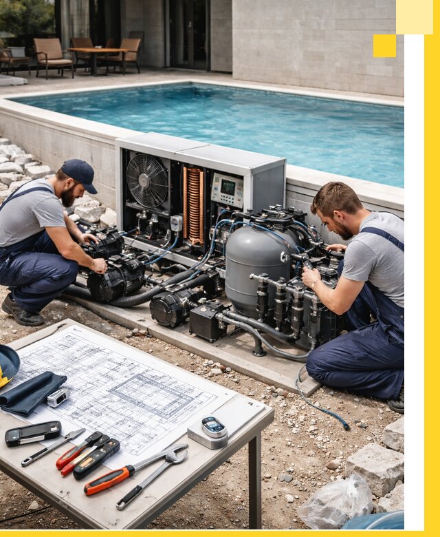 Проектирование и монтаж бассейнов с подогревом в Керчи