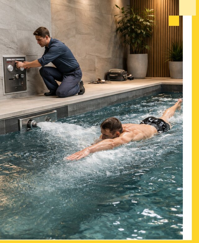 Проектирование и монтаж бассейнов с противотоком в Керчи