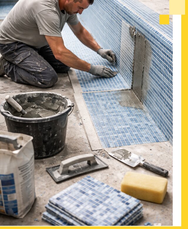 Укладка и ремонт мозаики для бассейнов под ключ в Керчи