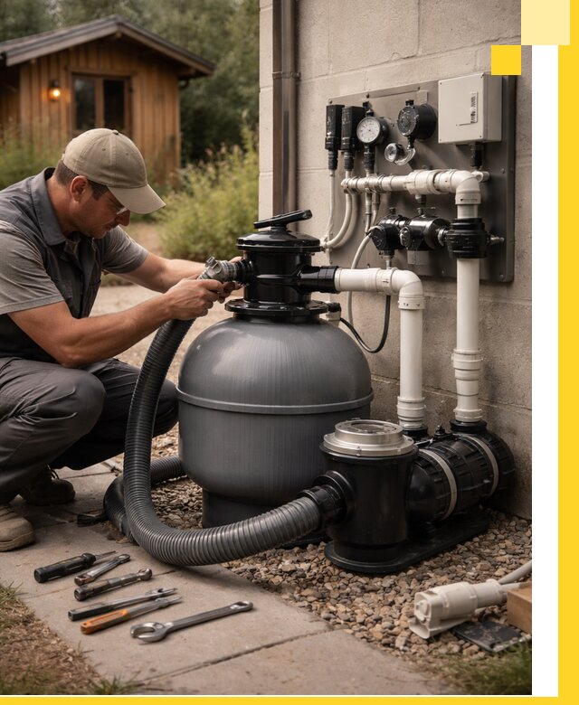 Продажа и монтаж фильтров и насосов для бассейнов в Керчи