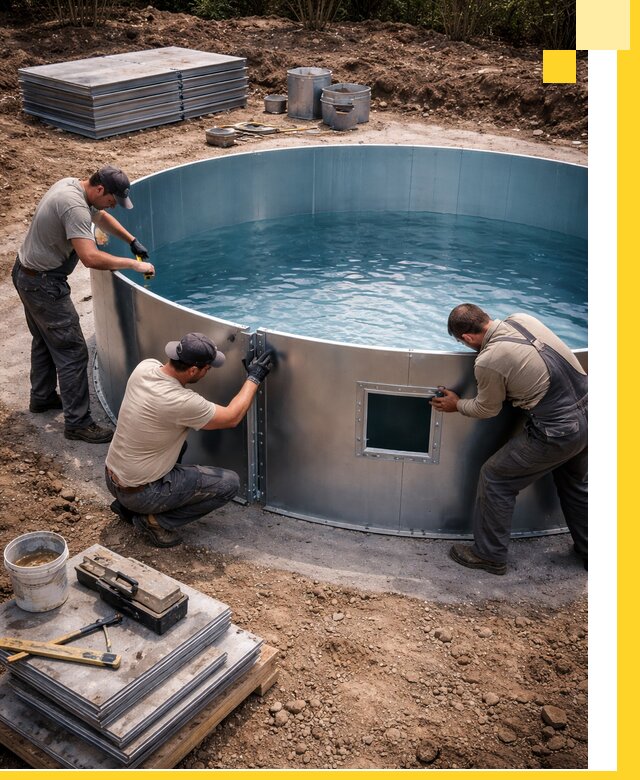 Круглые бассейны под ключ в Керчи проектирование и монтаж