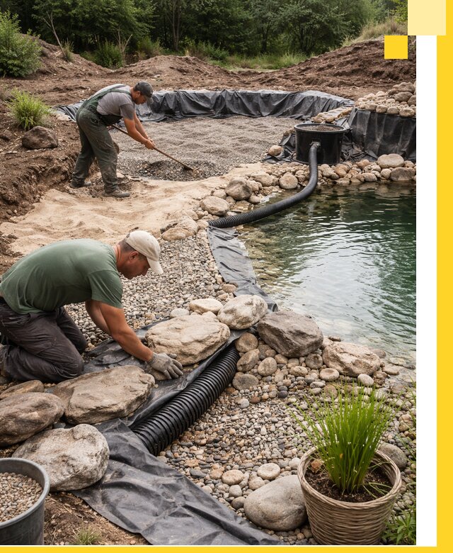 Строительство природных бассейнов и озер в Керчи под ключ