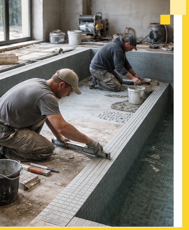 Строительство бассейна в частном доме в Керчи под ключ