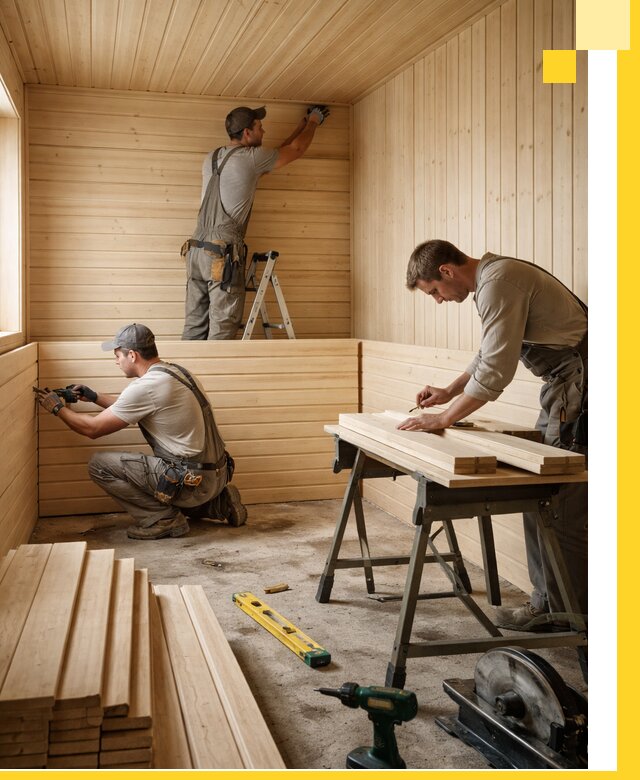 Обшивка саун в Керчи из натуральной древесины под ключ