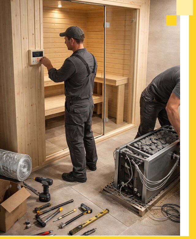 Поставка, установка и монтаж электрических саун в Керчи