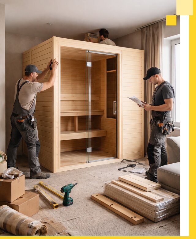 Установка и благоустройство саун в квартире в Керчи