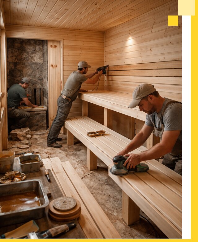 Профессиональная отделка бань в Керчи под ключ, с гарантией