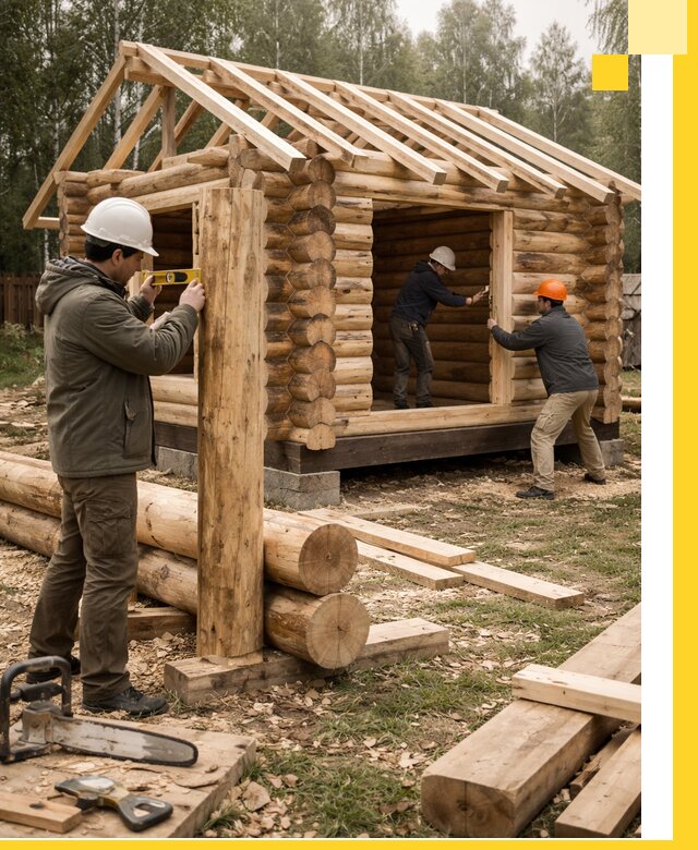 Строительство бань для дачи под ключ в Керчи с доставкой и монтажом