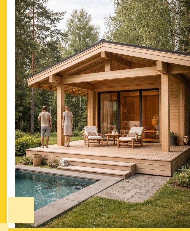 Бани с террасой под ключ в Керчи от 612720 р. | ЭриданКрч