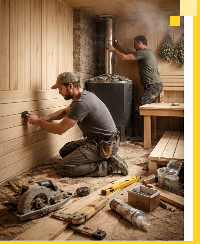 Полное строительство и оснащение парных под ключ в Керчи