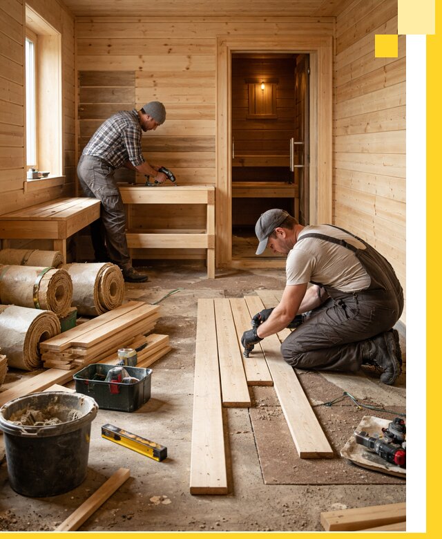 Индивидуальный проект бани с комнатой отдыха под ключ в Керчи