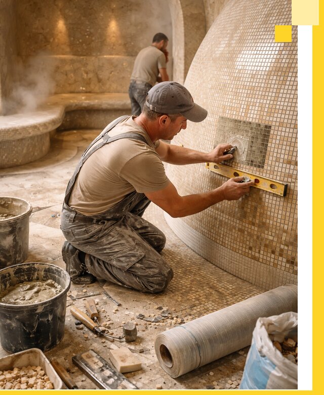 Хамам под ключ в Керчи: проектирование, строительство, отделка