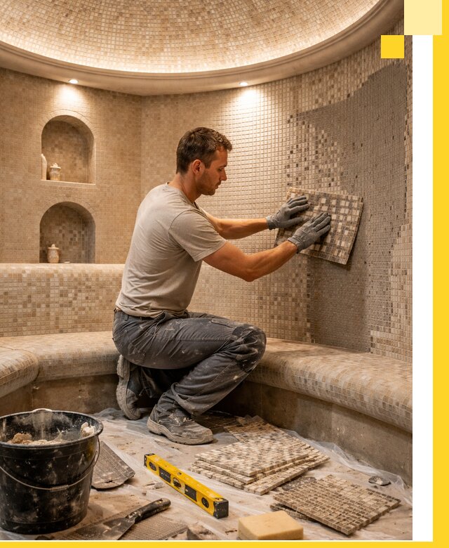 Устройство и монтаж домашнего хамама под ключ в Керчи