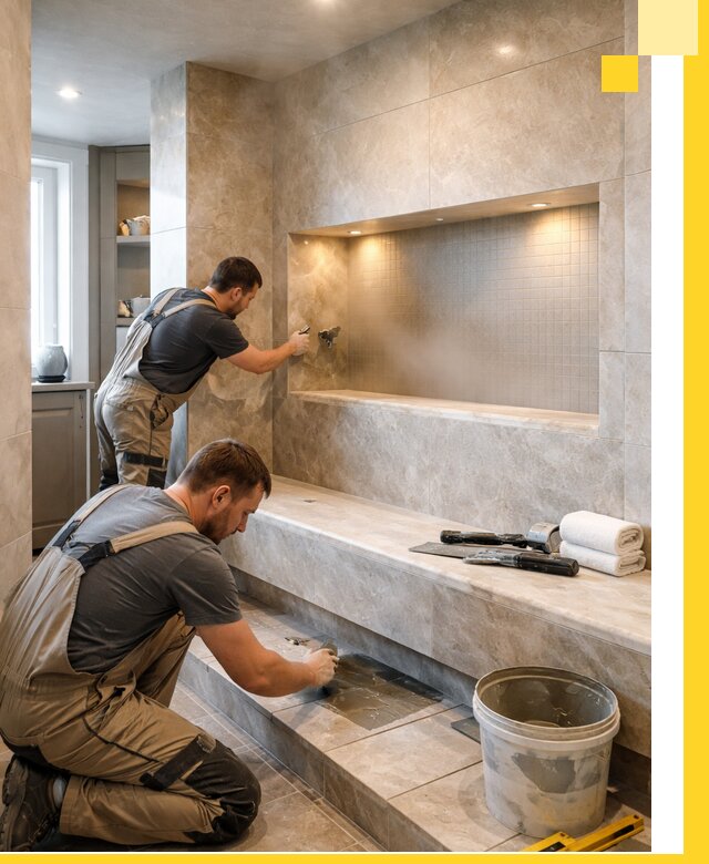 Профессиональное строительство хамама в квартире в Керчи