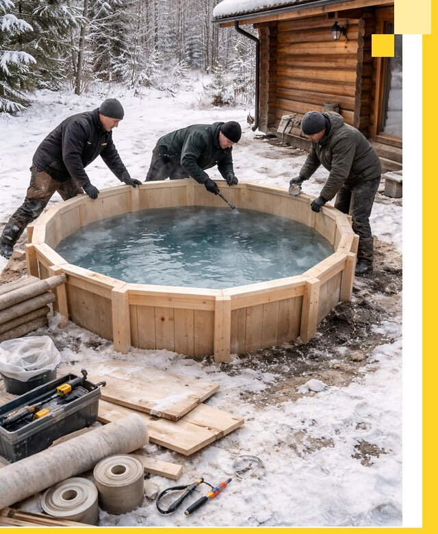 Изготовление и установка ледяных купелей под ключ в Керчи