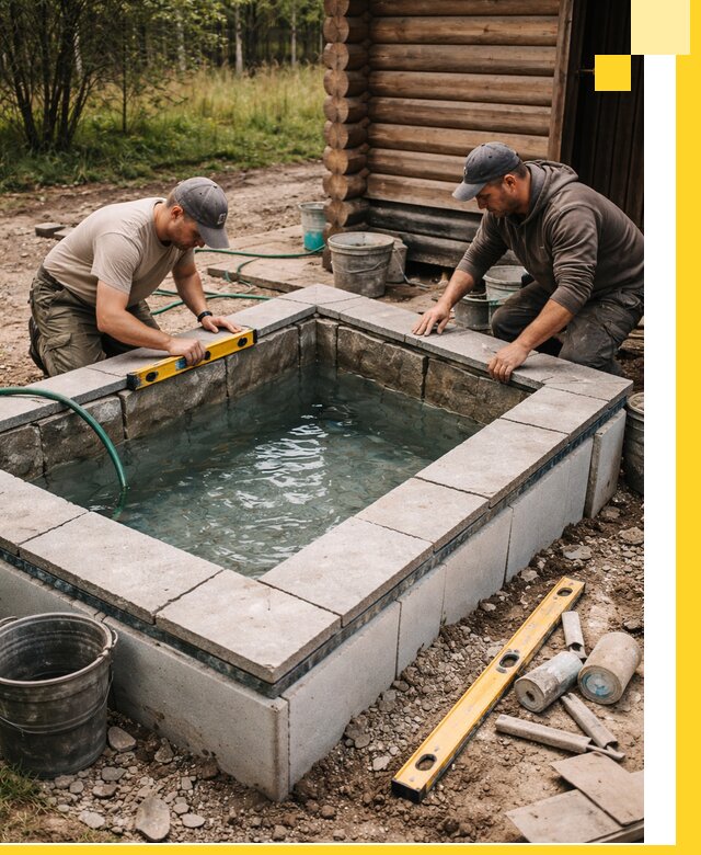 Изготовление и установка холодных купелей под ключ в Керчи